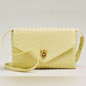 Anthropologie Foldover Woven Clutch